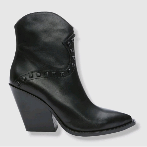 ASH Boy Biz Leather Studded Cowboy Boots Size 7 - Picture 6 of 13